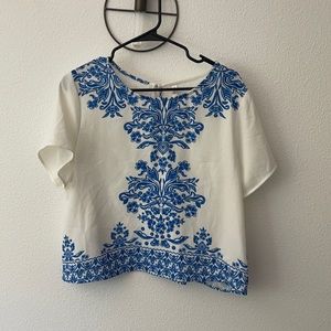 White/Blue blouse